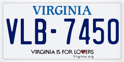 VA license plate VLB7450
