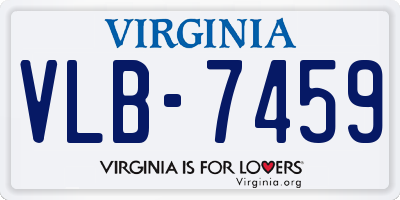VA license plate VLB7459