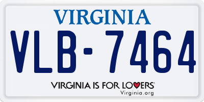 VA license plate VLB7464