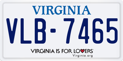 VA license plate VLB7465