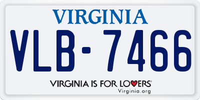 VA license plate VLB7466