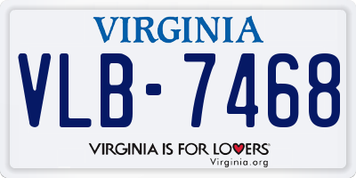 VA license plate VLB7468