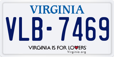 VA license plate VLB7469