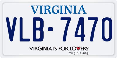 VA license plate VLB7470