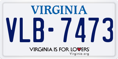 VA license plate VLB7473