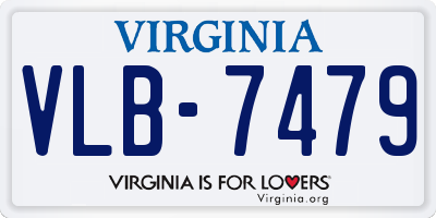 VA license plate VLB7479