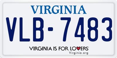 VA license plate VLB7483