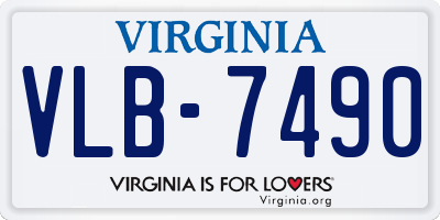 VA license plate VLB7490