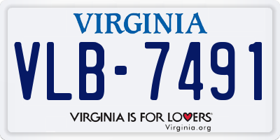 VA license plate VLB7491