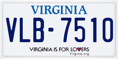VA license plate VLB7510