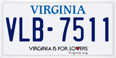 VA license plate VLB7511