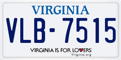 VA license plate VLB7515