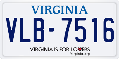 VA license plate VLB7516