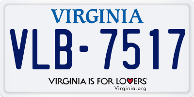 VA license plate VLB7517