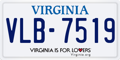 VA license plate VLB7519