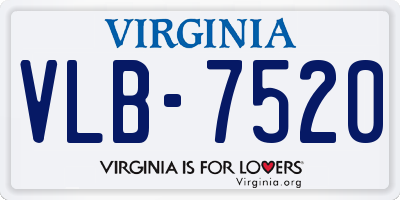 VA license plate VLB7520