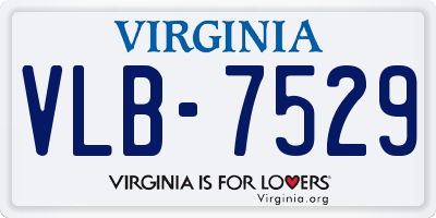 VA license plate VLB7529