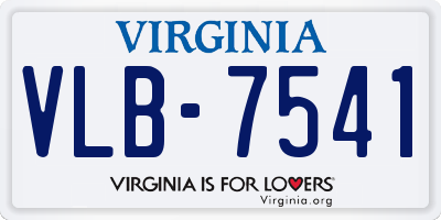 VA license plate VLB7541