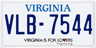 VA license plate VLB7544