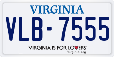 VA license plate VLB7555