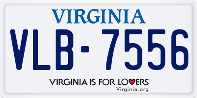 VA license plate VLB7556