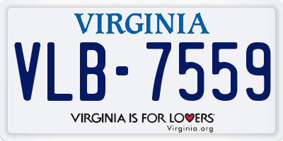 VA license plate VLB7559
