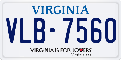 VA license plate VLB7560