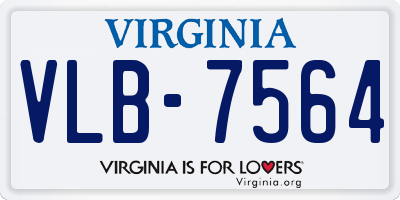 VA license plate VLB7564