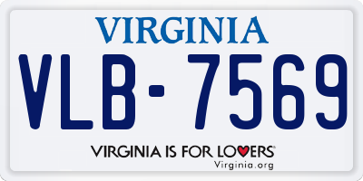 VA license plate VLB7569