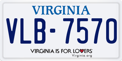 VA license plate VLB7570