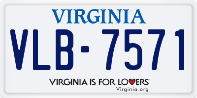 VA license plate VLB7571