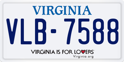 VA license plate VLB7588