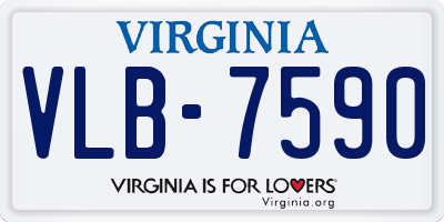 VA license plate VLB7590