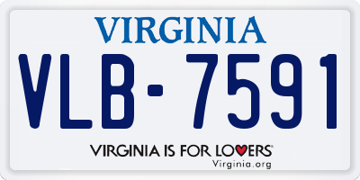 VA license plate VLB7591