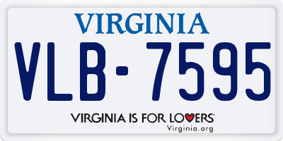 VA license plate VLB7595