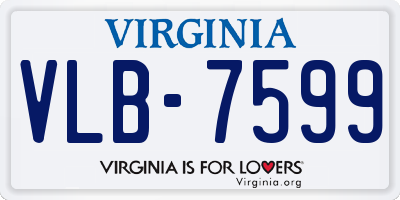 VA license plate VLB7599