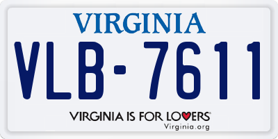 VA license plate VLB7611