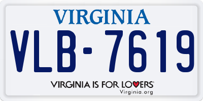 VA license plate VLB7619