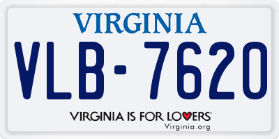 VA license plate VLB7620