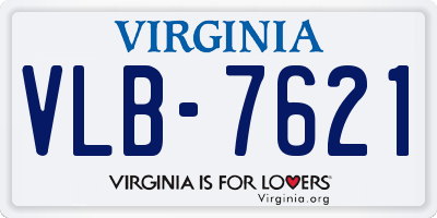 VA license plate VLB7621