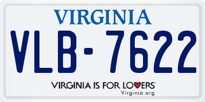 VA license plate VLB7622
