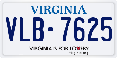 VA license plate VLB7625