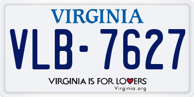 VA license plate VLB7627