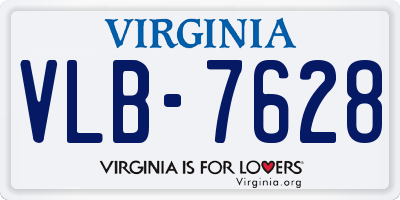 VA license plate VLB7628