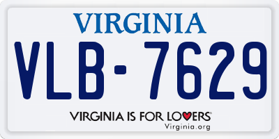 VA license plate VLB7629