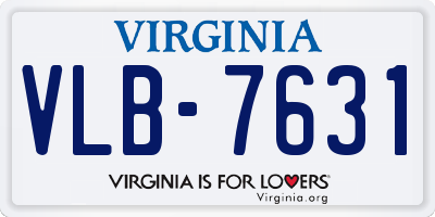 VA license plate VLB7631
