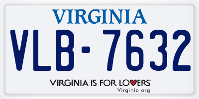 VA license plate VLB7632