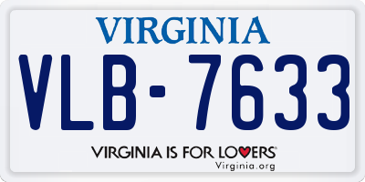VA license plate VLB7633
