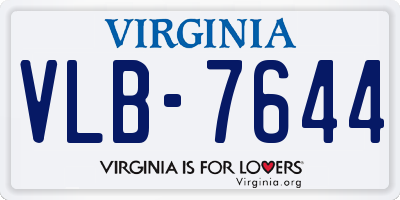 VA license plate VLB7644