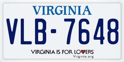 VA license plate VLB7648